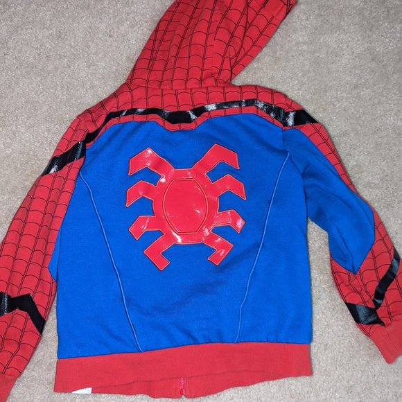Authentic Disney Store Spiderman Costume Hoodie - 7/8 - Picture 3 of 3